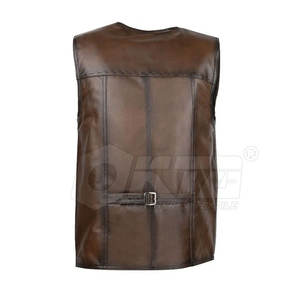 Gilet en cuir chaud d'hiver respirant vêtements décontractés gilet en cuir léger pour hommes à prix raisonnable - Product Image 3