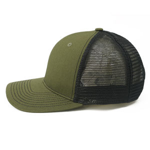 Gorra de malla de camionero de 6 paneles de poliéster duradero para hombre, gorra de camión verde con logotipo personalizado, estilo de moda, verano al aire libre, 2025 - Product Image 3