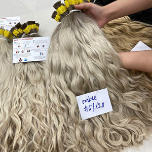Cabello humano a granel de muy alta calidad, las mejores extensiones de cabello, hermosas, muy brillantes y suaves, fáciles de aplicar, ondulado natural a granel. - Product Image 3