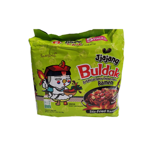 Experience Hot Chicken Flavor Instant <b>Ramen</b> Jjajang Low-Sodium Rich Black Bean Chicken Sauce Mild <b>Spicy</b> Heat Savory Bulk Bag - Product Image 3