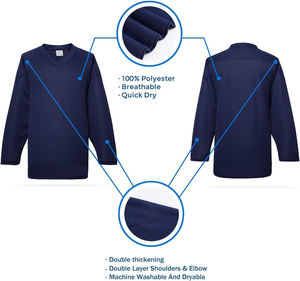 Venta al por mayor de camisetas de hockey sobre hielo OEM EQUIPO PROFESIONAL UNIFORME sublimado de secado rápido de poliéster personalizado ropa de equipo tela duradera - Product Image 2