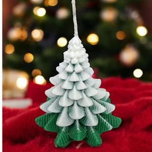 Vela Navideña de Lujo Hecha a Mano con Diseño de Árbol de Navidad Nevado, Decoración Festiva para el Hogar, Vela Perfumada, Set de Regalo de Navidad y Año Nuevo - Product Image 4