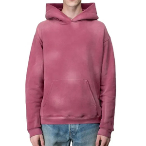 Sweat à capuche thermique en molleton de coton/polyester pour homme, coupe classique, couleur unie, streetwear de haute qualité, respirant, 340g, logo personnalisé - Product Image 1