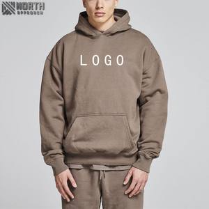 Nueva moda para hombre Sudadera con capucha a cuadros letra impresa Unisex pulóver sudaderas con capucha personalizado de gran tamaño peso pesado 450 GSM Sudadera con capucha - Product Image 5