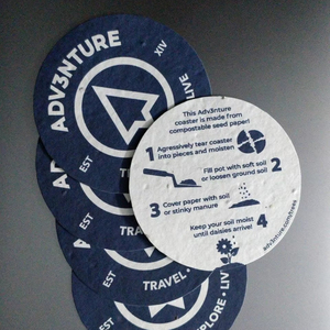 Vente en gros 2025 sous-verres à thé imprimés personnalisés tampons en tissu promotionnels de haute qualité avec des formes unies gravées pour sous-verres - Product Image 1