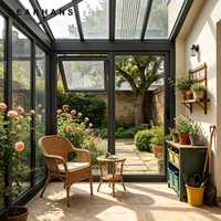 Pergola de jardin en alliage d'aluminium à profilé mince, toit Skillion, aluminium à rupture de pont thermique pour maison de banlieue, installation facile