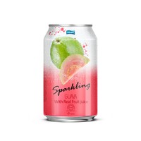 Groothandel 330Ml Dun Blikje Roze Guave Koolzuurhoudend Sap Gratis Ontwerp En Proef Fruit-En Groentesapdrank Met Puree