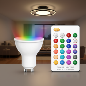 Ampoule LED intelligente DICROICA GU10 5W RGBW C/MANDO à changement de couleur avec télécommande - Product Image 3