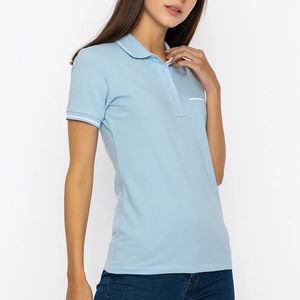 Polos pour femmes les plus vendus Nouveau style Polos pour femmes à manches courtes vierges brodés Couleurs personnalisées avec MOQ faible - Product Image 5