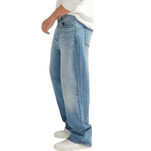 Pantalones Vaqueros de Moda Vintage Personalizados para Hombre, Pantalones Anchos Holgados de Pierna Ancha, Pantalones Vaqueros Rectos hasta el Suelo, Pantalones Vaqueros Vintage con Lavado Desgastado para Hombre - Product Image 3