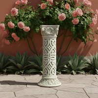 Socle de colonne romaine en résine - Support à fleurs de style européen pour la décoration de jardin, pilier classique pour accessoires de photographie de mariage