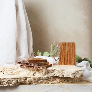 Posavasos de madera de buena calidad con junta de resina de madera más vendida, artículo de vajilla, posavasos de madera de espacio de lujo Vintage de Navidad - Product Image 4