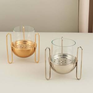 Quemador de Incienso de Metal y Acrílico de Lujo, Resistente al Viento, Hemisférico, Creativo, para Oud y Bakhoor, Diseño Árabe para Hogares del Golfo - Product Image 1
