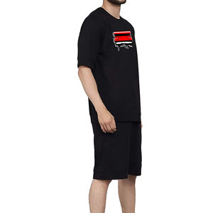 Conjuntos de camisetas informales de verano para hombre Nuevos pantalones cortos de punto con serigrafía elegante Tamaño y color personalizados - Product Image 5