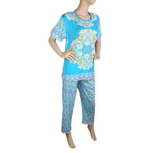 Women's 2 Piece <b>Night</b> Suit - <b>Light</b> Blue - Product Image 1