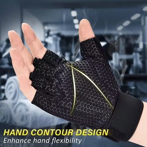 Top Fashion Factory-Made Premium Quality Gym Fitness Guantes Venta caliente Etiqueta personalizada Material de cuero de alta calidad Precio razonable - Product Image 6