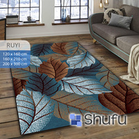 Tapis Shufu Premium en polyester imprimé brillant, motif abstrait, fabriqué à la machine, moderne, pour salon, lavable, antidérapant, à poils moyens, pour la maison