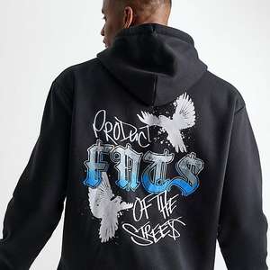 Sweat à capuche d'hiver pour homme 100% coton Impression numérique Coupe-vent Pull avec poche Avec logo personnalisé et haute qualité - Product Image 6