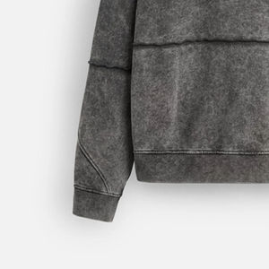 Custom Winter Streetwear Acid Wash Plain Dyed Cotton Fleece Regular Fit <b>Zip</b>-<b>Up</b> <b>Hoodie</b> for Men High Quality <b>Vintage</b> - Product Image 5