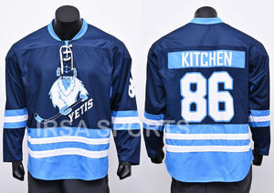 Ensemble de chaussettes et de maillot de hockey sur glace personnalisé, sublimation frontale, respirant, 100% polyester, unisexe adulte, OEM, logo personnalisé de haute qualité - Product Image 3