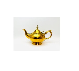 Théière traditionnelle en laiton parfaite pour les arrangements de thé élégants et intemporels disponibles au prix de gros - Product Image 1