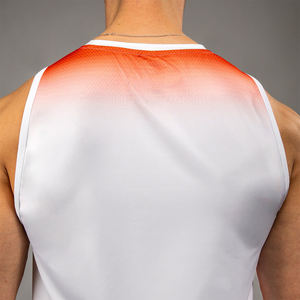 Maillot de basket-ball à impression numérique, vêtements de sport pour hommes, vente en gros personnalisée, haute qualité, séchage rapide, respirant, 100% polyester, débardeur - Product Image 5