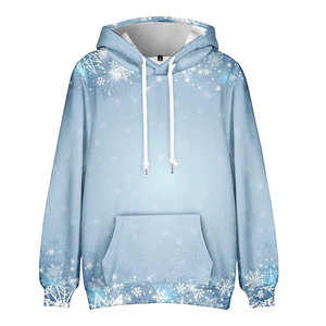 Sudadera Unisex Personalizable de Algodón 100% con Estampado Puff Repujado Lavado Estilo Francés Navideño, Logotipo Bordado, Ropa Urbana de Invierno - Product Image 1