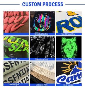 Custom Streetwear Design Oversized T-Shirt <b>Drop</b> Shoulder Boxy 100% Cotton Knitted Graphic Men's T-Shirts - Product Image 5