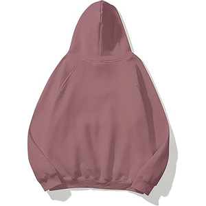 Sweat-shirt polaire ample à capuche en mélange coton/polyester, imprimé numérique uni, longueur standard, pour couples, hiver 2025 - Product Image 6