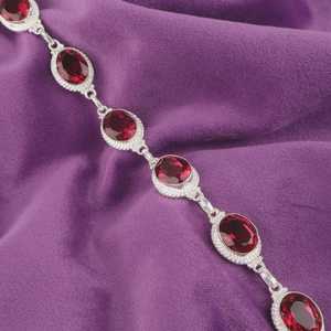Handmade Rubellite Tourmaline <b>Bracelet</b> Sterling Silver Jewelry October Birthstone Gift For Women - Product Image 4