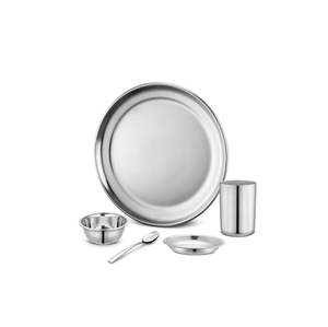 Ensemble d'assiettes à dîner en acier inoxydable pour lave-vaisselle vaisselle en gros assiettes plats assiettes de service alimentaires - Product Image 4