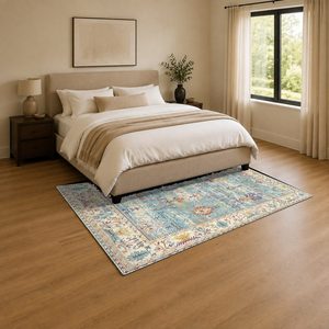 RUGS DEPOT LXDP-0415 Wholesale Grey Silver Bohemian Tribal Digital Printed Machine Washable Chenille Area Rug Non <b>Slip</b> - Product Image 3