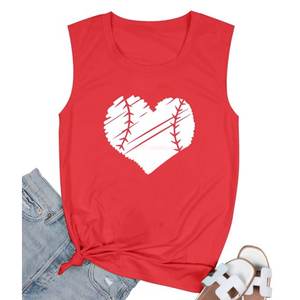 Camiseta personalizada con estampado de letras de Sunshine Vibes, camisetas sin mangas gráficas de verano para mujer, camisetas de entrenamiento holgadas informales - Product Image 1