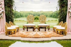 ชุดเฟอร์นิเจอร์สำหรับพิธีแต่งงานฮินดูแบบเฟรา วินเทจ รัสติก ทำจากไม้ที่ผ่านการปรับสภาพ  พร้อมเก้าอี้สำหรับงานเลี้ยงต้อนรับแบบอินเดีย ขายส่งจากโรงงาน - Product Image 6
