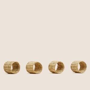 แหวนรองผ้าเช็ดปากจากหญ้าทะเล แรงบันดาลใจจากธรรมชาติ สไตล์ชายทะเล ทำจากหญ้าทะเลสำหรับตกแต่งโต๊ะอาหาร - Product Image 3