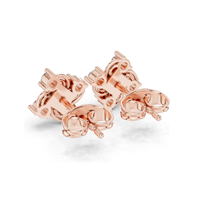 Pendientes de Diamantes Florales de Laboratorio de 0.33 CT, Diamantes VVS-VS EF CVD, Oro de 18KT, 14KT, 10KT y Plata 925, Oro Rosa, Amarillo, Blanco - Product Image 6