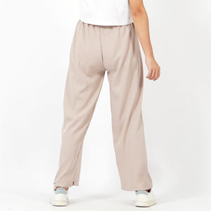 Pantalones largos informales sueltos transpirables con cintura elástica para mujer, Pantalones rectos Hani - Product Image 3