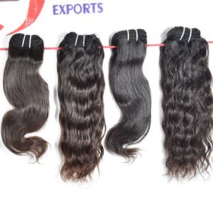 Extensions de cheveux humains à double trame de temple indien pour femmes vague de corps vierge couleur noire naturelle cuticule alignée vague profonde lâche - Product Image 6