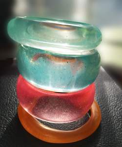 FÊTE RAINBOW BANGIES BANGLES UNIQUE COLORÉ RÉSINE BANGLES MODE Caractéristiques Inde Partie Acrylique Résine Designer À La Main - Product Image 4