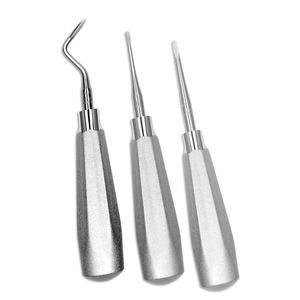 Ensemble de 3 Élévateurs Dentaires pour Chirurgie Apicale, Instruments Manuels en Acier Inoxydable, Base de Sécurité ISO13485, Outils Chirurgicaux - Product Image 1