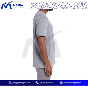 Camisetas de cuello redondo para hombre superventas ropa de calle de punto personalizable de alta calidad nueva moda Color sólido con mangas cortas - Product Image 3