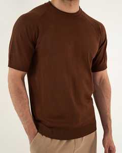 Personalizar Venta caliente de talla grande de los hombres de moda para camisetas mangas bordadas de punto sólido transpirable al por mayor - Product Image 1