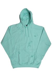 100% coton personnalisé en détresse Vintage lavé à l'acide sweat à capuche court pour hommes sans cordes bouffée impression broderie automne saison Style - Product Image 2