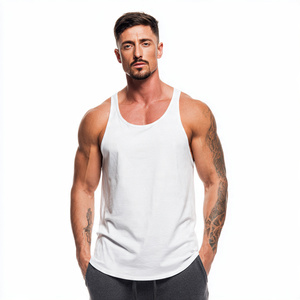 Camiseta Deportiva sin Mangas para Hombre, Camiseta de Gimnasio, Fitness, 100% Poliéster y Algodón, Camiseta de Entrenador para Fisicoculturistas - Product Image 2