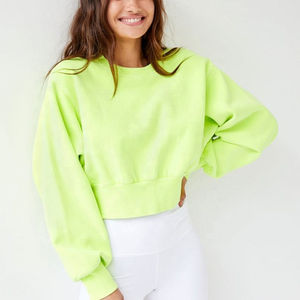 Sweat-shirt d'hiver élégant pour femme avec logo personnalisé sur le devant, pull à épaules tombantes dans plusieurs styles - Product Image 3