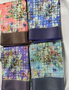 Saris de seda con hermoso estampado digital creativo multicolor - Product Image 2