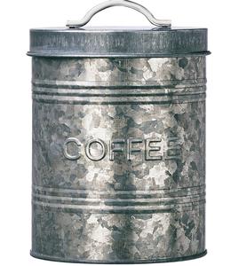 Ms inc Galvanized Iron Farmhouse Kitchen Storage Canister Vintage Home Metal Storage Canister for <b>flour</b>, tea, coffee, cookies - Product Image 1