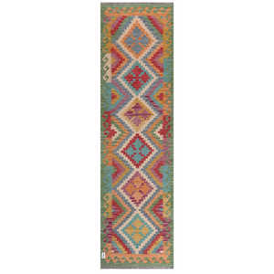 Tapis de couloir Maimana Afghanistan Kilim 301 x 84 cm - Product Image 1