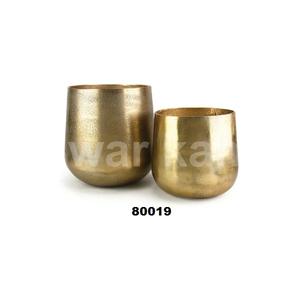 Gran oferta, la mejor calidad, 2 uds., maceta lateral redonda de latón dorado para decoración del hogar y el jardín - Product Image 1