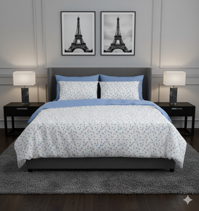 ผ้าปูที่นอนไมโครไฟเบอร์พิมพ์ลายสีขาวขนาดใหญ่พิเศษ 400 เส้นด้าย คุณภาพระดับโรงแรม พร้อมปลอกหมอน เนื้อผ้านุ่ม น้ำหนักเบา เหมาะสำหรับใช้ในโรงพยาบาล - Product Image 3